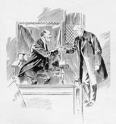 The Prime Minister greets the Serjeant-at-Arms, from an article entitled 